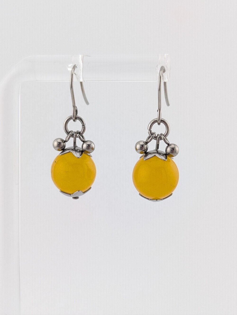 Yellow Quartz Gemstone Boho Dangle Earrings - "Lemon Drop"